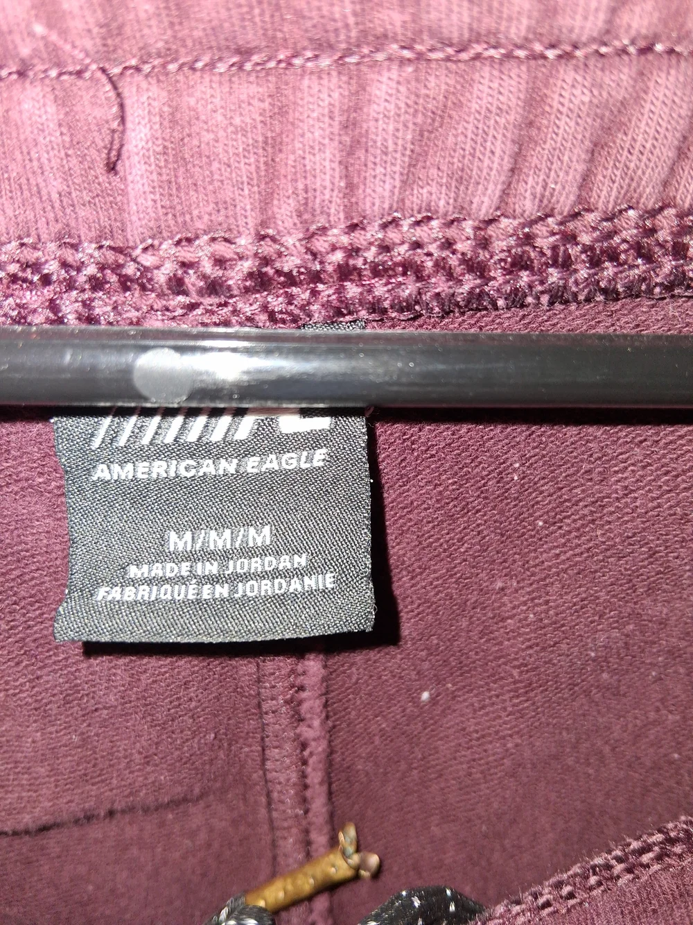 American Eagle Outfitters Men's Maroon Drawstring Joggers